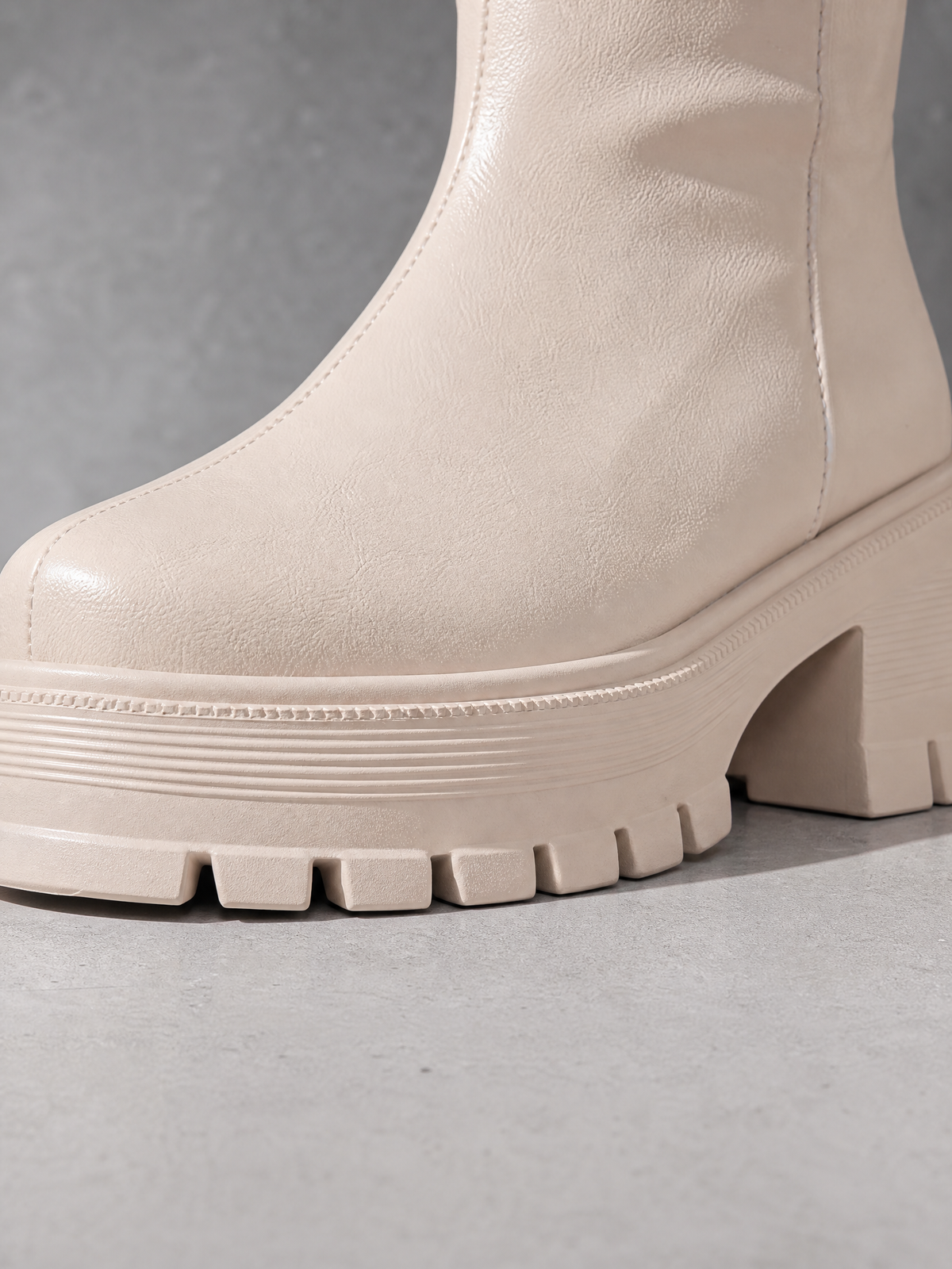 Itzel - Knee-High Lug-Sole Boots