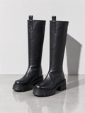 Itzel - Knee-High Lug-Sole Boots