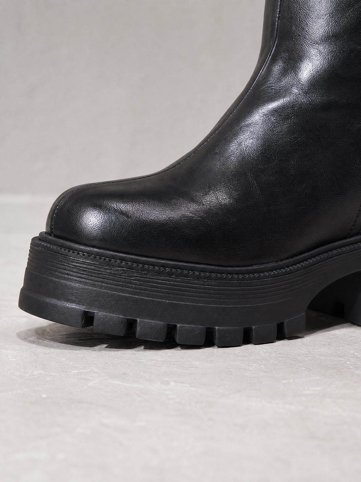 Itzel - Knee-High Lug-Sole Boots