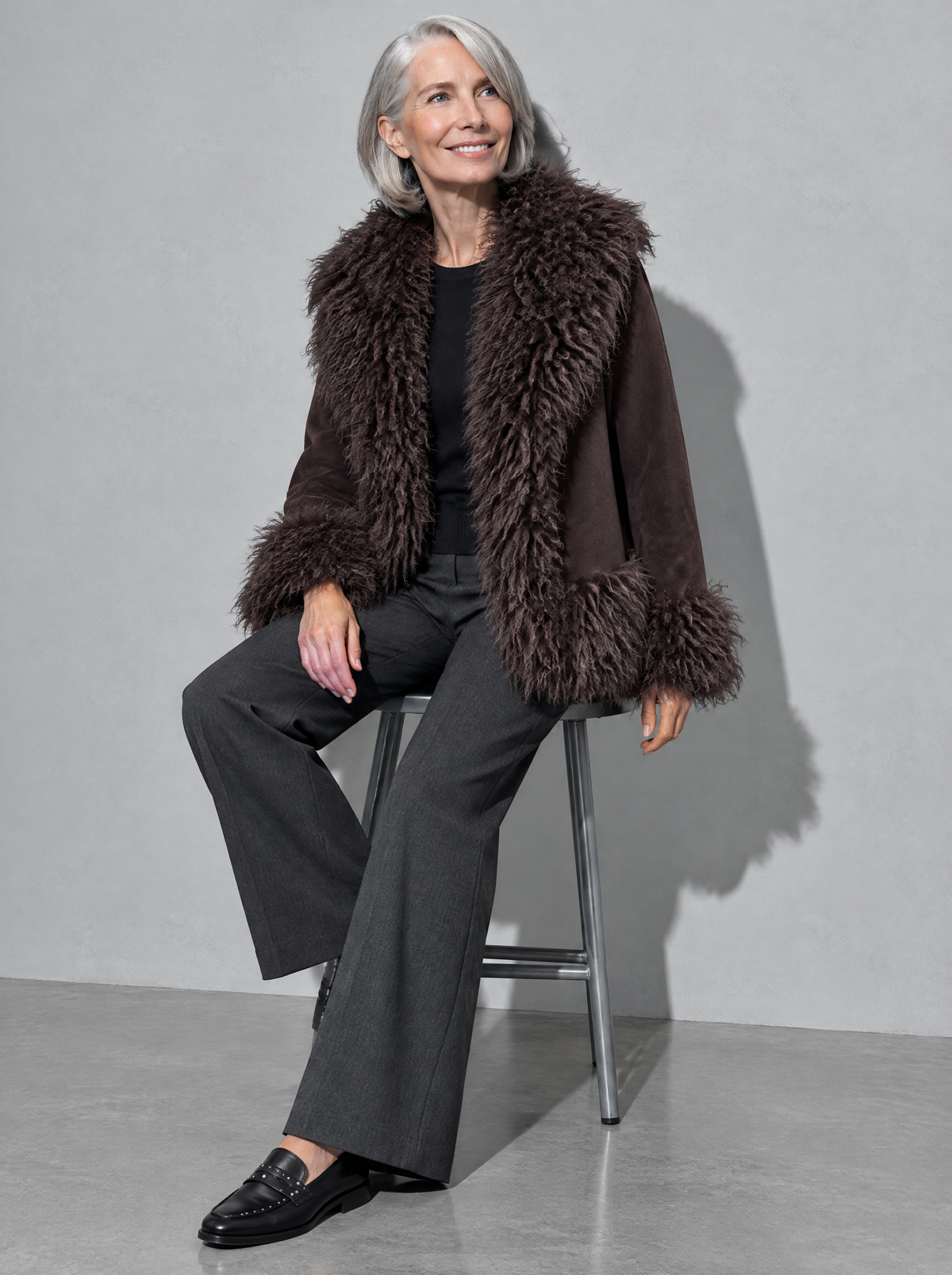 Sophia - Plush Faux Fur Coat