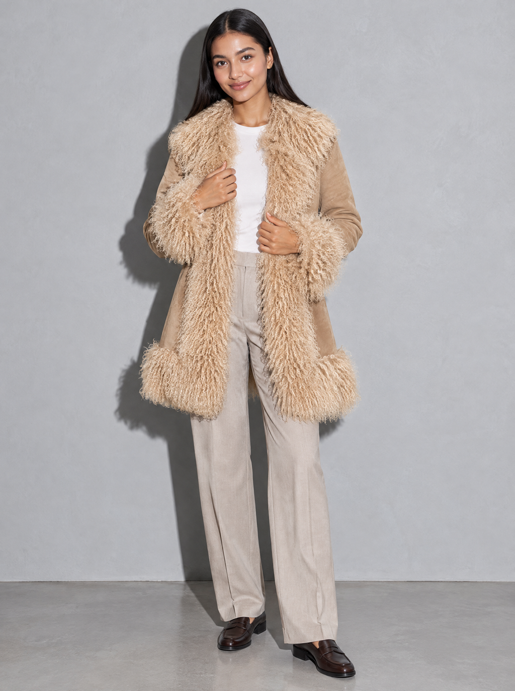 Sophia - Plush Faux Fur Coat