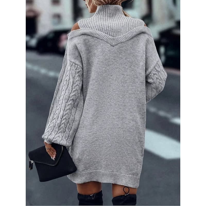 Matilda - Knitted Cold Shoulder Dress