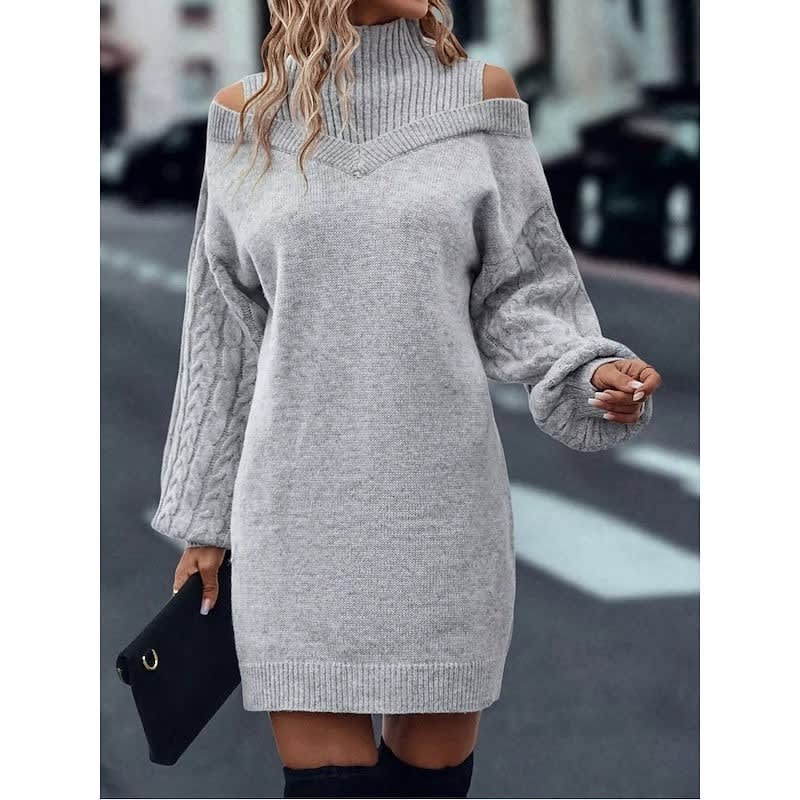 Matilda - Knitted Cold Shoulder Dress