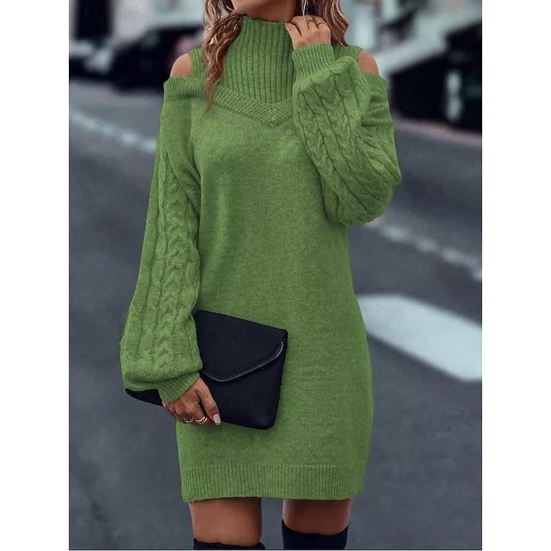 Matilda - Knitted Cold Shoulder Dress