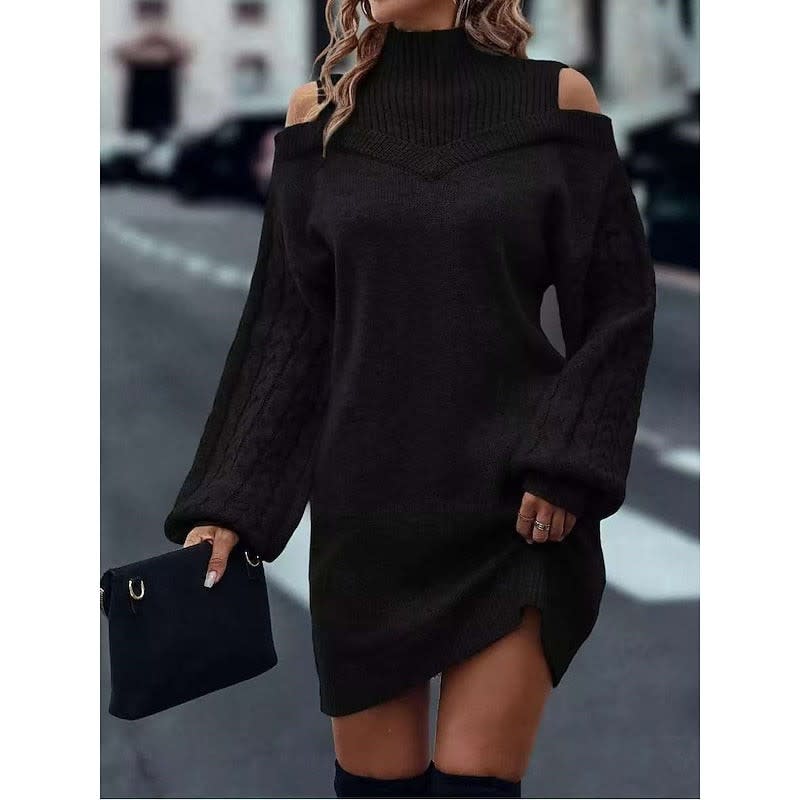 Matilda - Knitted Cold Shoulder Dress