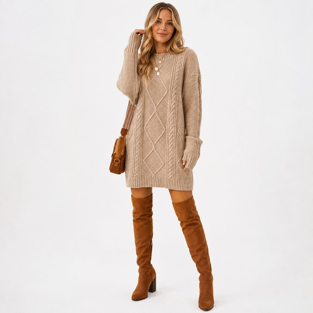 Ida - Cable Knit Dress
