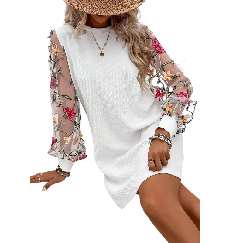 Vivienne - Ribbed Cuff Mini Dress