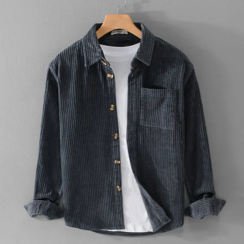 Unisex Overshirt Jacket in Cotton Corduroy