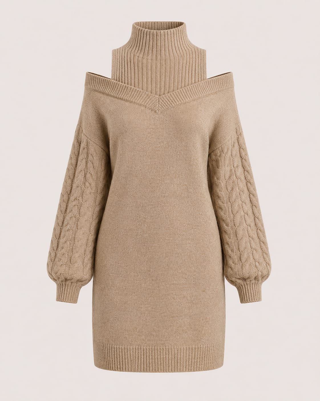 Matilda - Knitted Cold Shoulder Dress