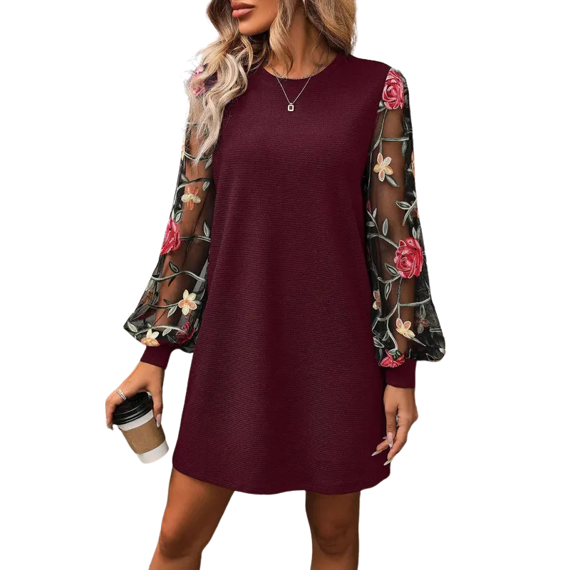 Vivienne - Ribbed Cuff Mini Dress