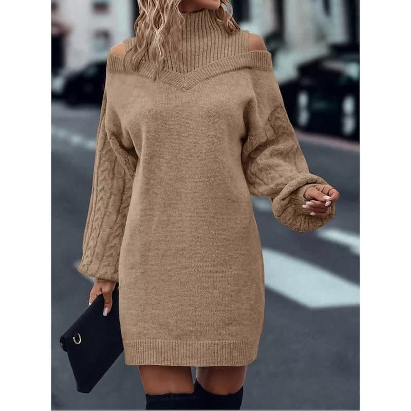 Matilda - Knitted Cold Shoulder Dress