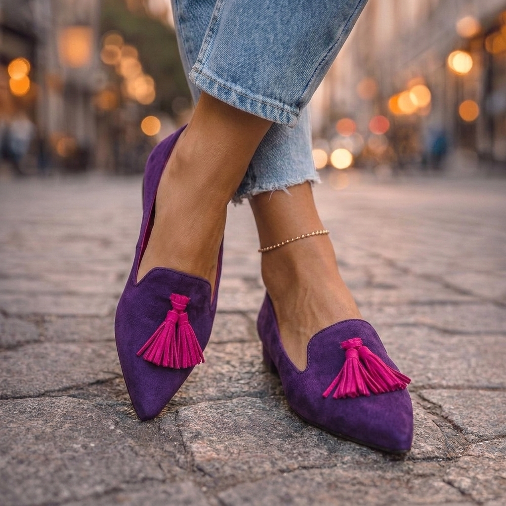 Teodora - Pointed Slip-On Flats