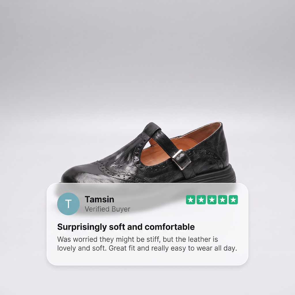 Women's Mary Jane Pumps with Brogue Detailing