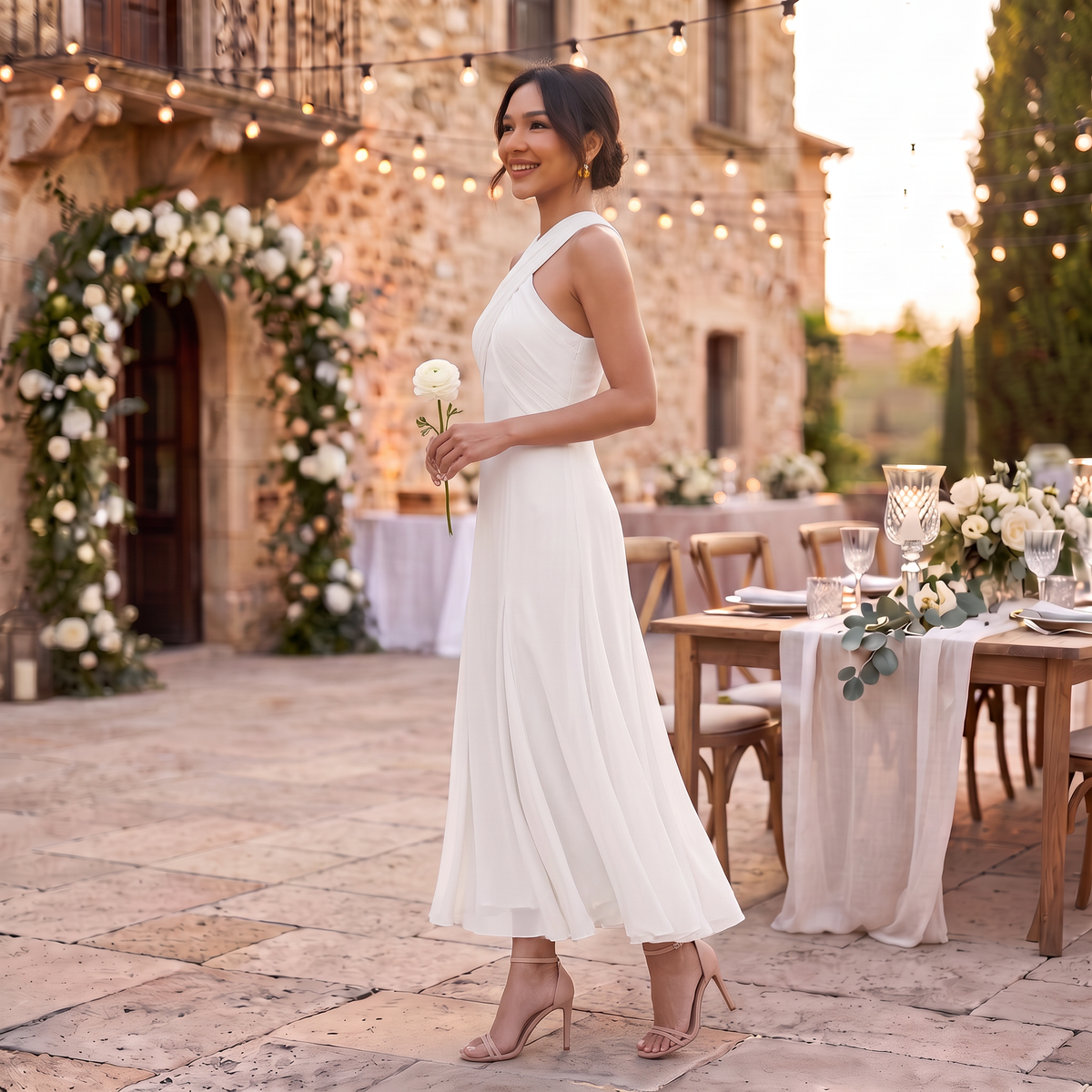 Eliza - Waist Bow Maxi Dress