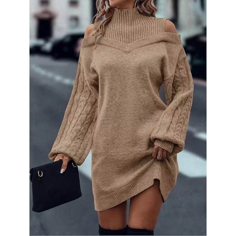 Matilda - Knitted Cold Shoulder Dress