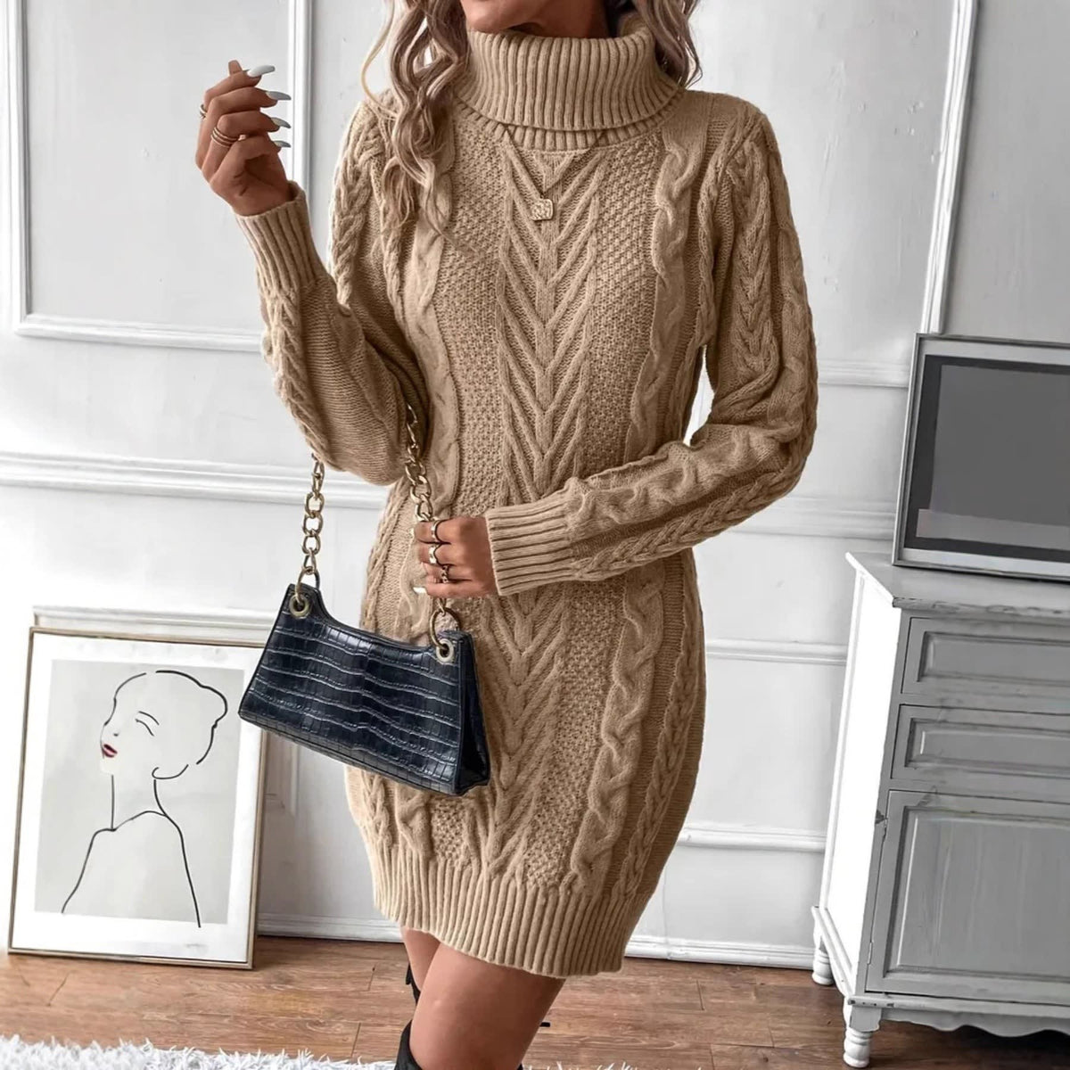 Helena - Cable Knit Dress