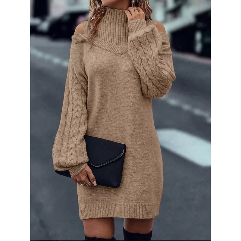 Matilda - Knitted Cold Shoulder Dress