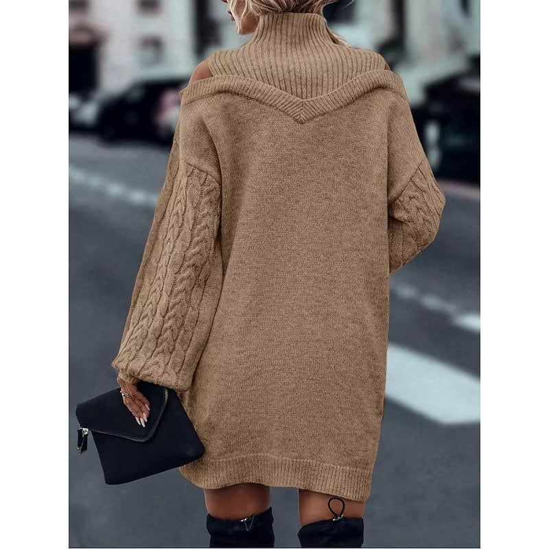 Matilda - Knitted Cold Shoulder Dress
