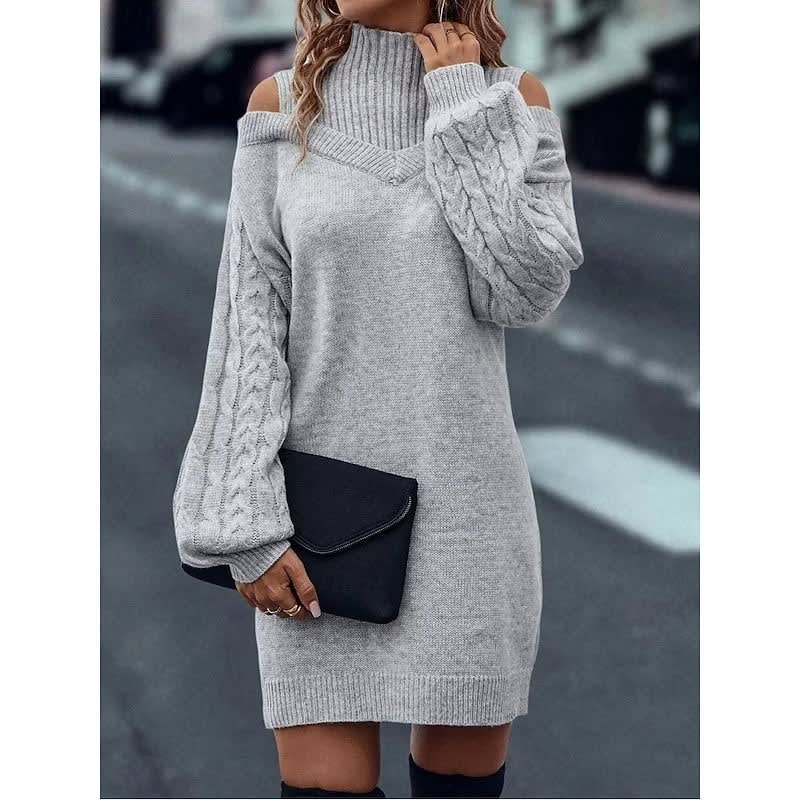 Matilda - Knitted Cold Shoulder Dress