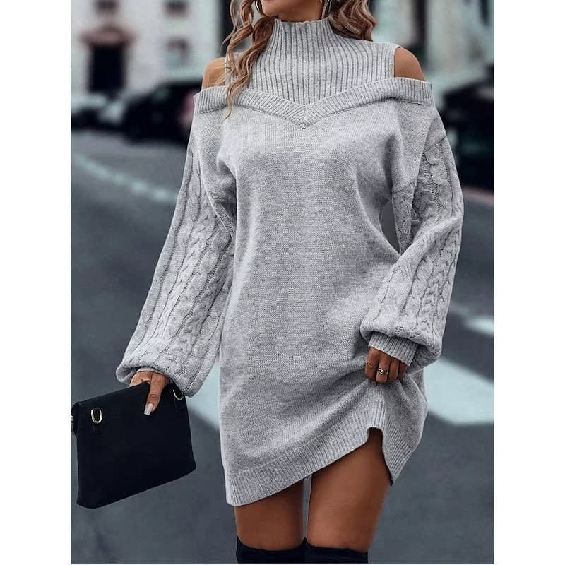 Matilda - Knitted Cold Shoulder Dress