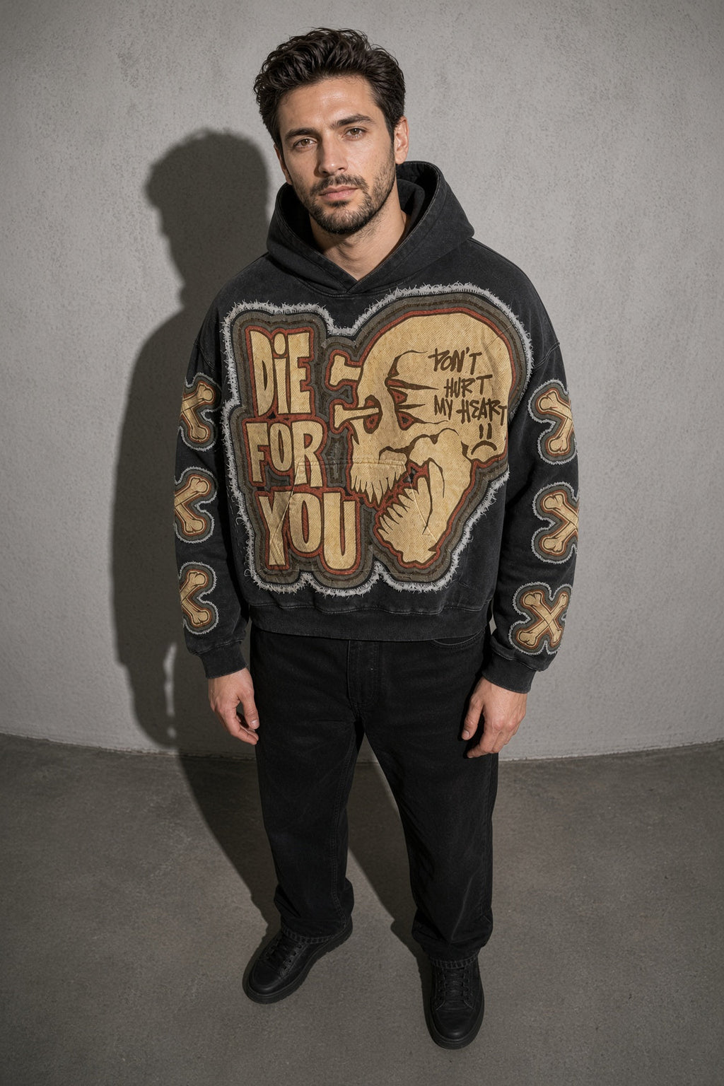 Lauren - Broken-Heart Skull Hoodie