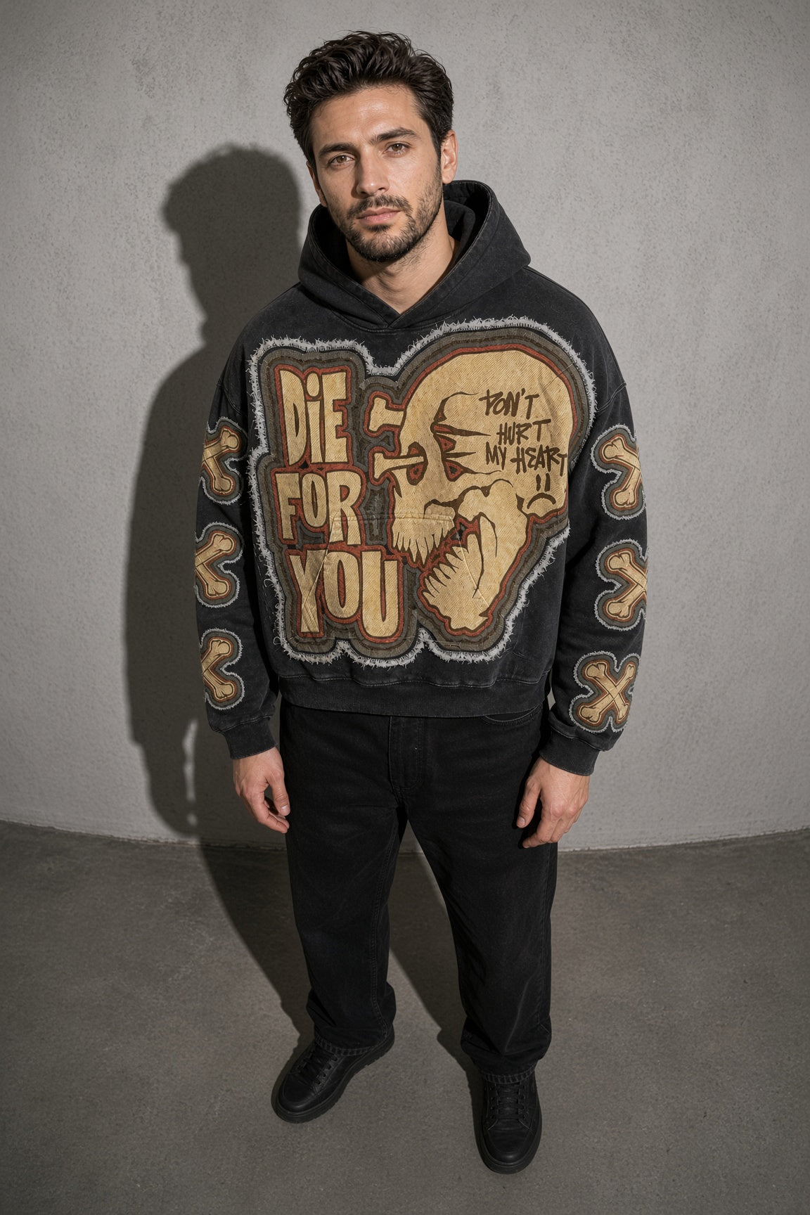 Lauren - Broken-Heart Skull Hoodie