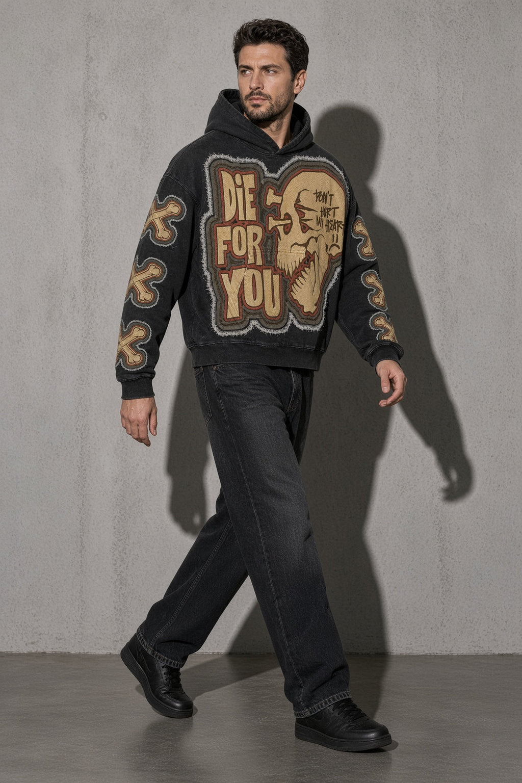 Lauren - Broken-Heart Skull Hoodie