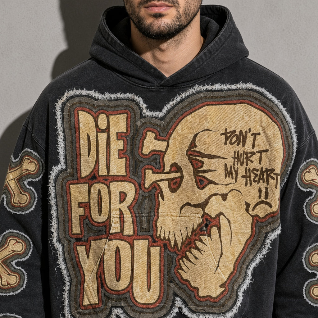 Lauren - Broken-Heart Skull Hoodie