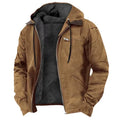 Unisex Hooded Jacket with Fleece Lining and Zipper Pockets