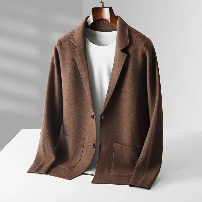 Unisex Cashmere Cardigan with Button Front and Pockets