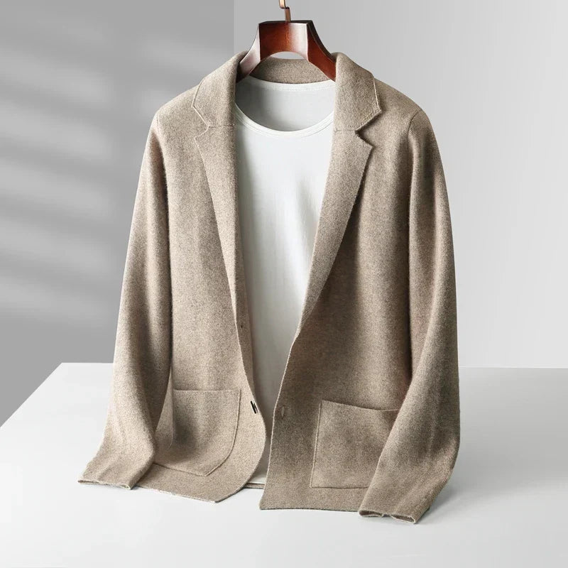 Unisex Cashmere Cardigan with Button Front and Pockets