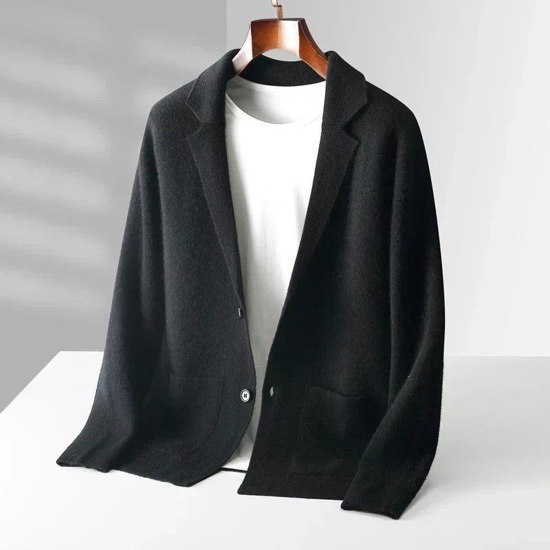 Unisex Cashmere Cardigan with Button Front and Pockets