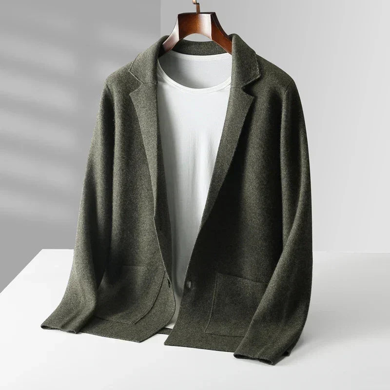 Unisex Cashmere Cardigan with Button Front and Pockets