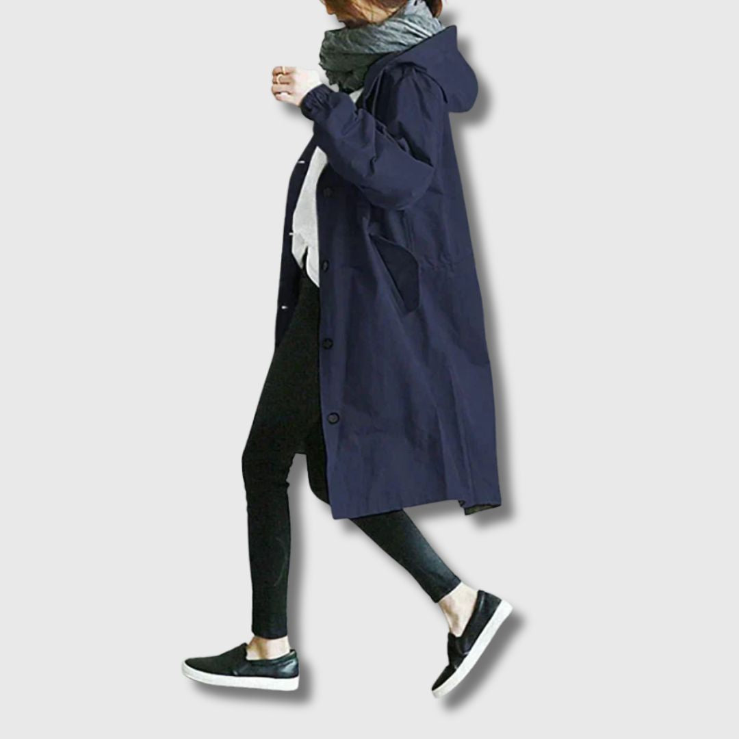 Unisex Classic Trench Coat with Knee-Length Cut