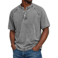 Unisex Loose-Fit Cotton T-Shirt with Stand Collar