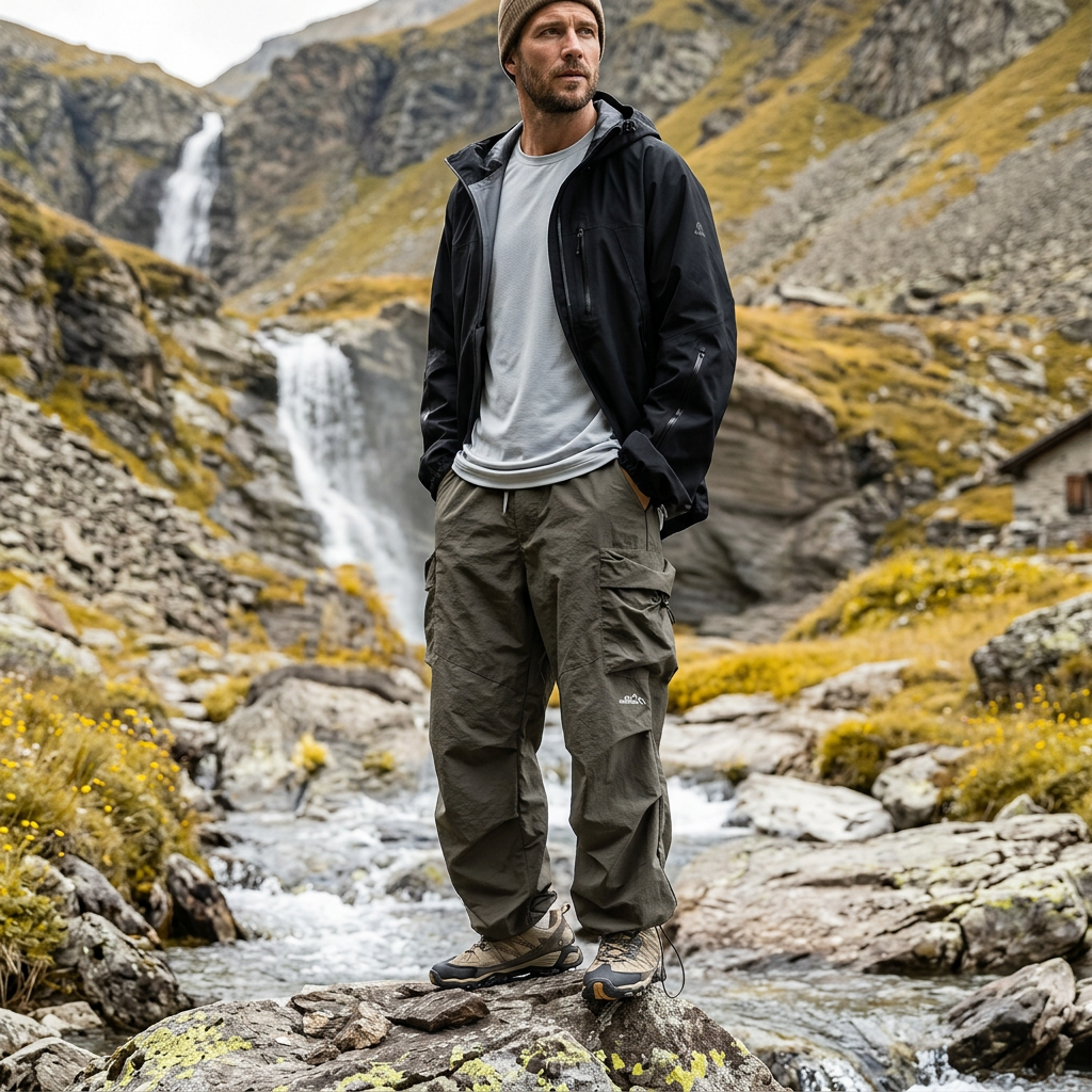 Unisex Waterproof Cargo Pants with Loose Fit