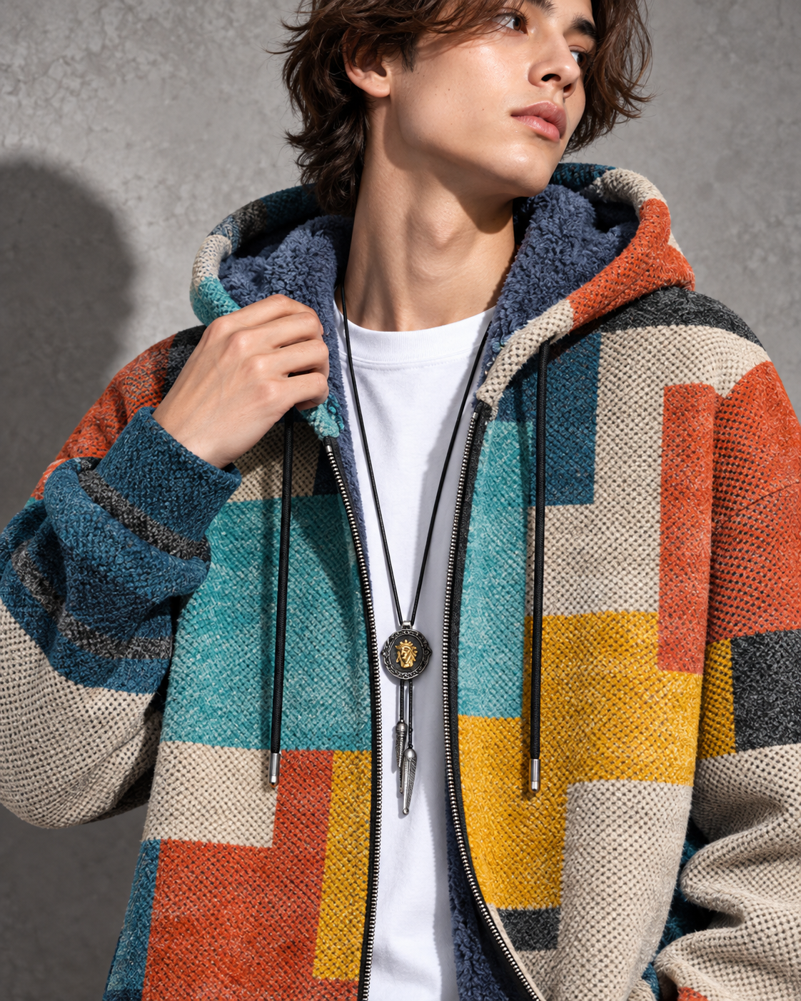 Bruce - Hooded Zip Cardigan