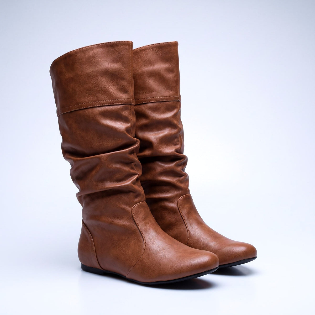 Women's Slouch Boots with Hidden Inner Height Lift