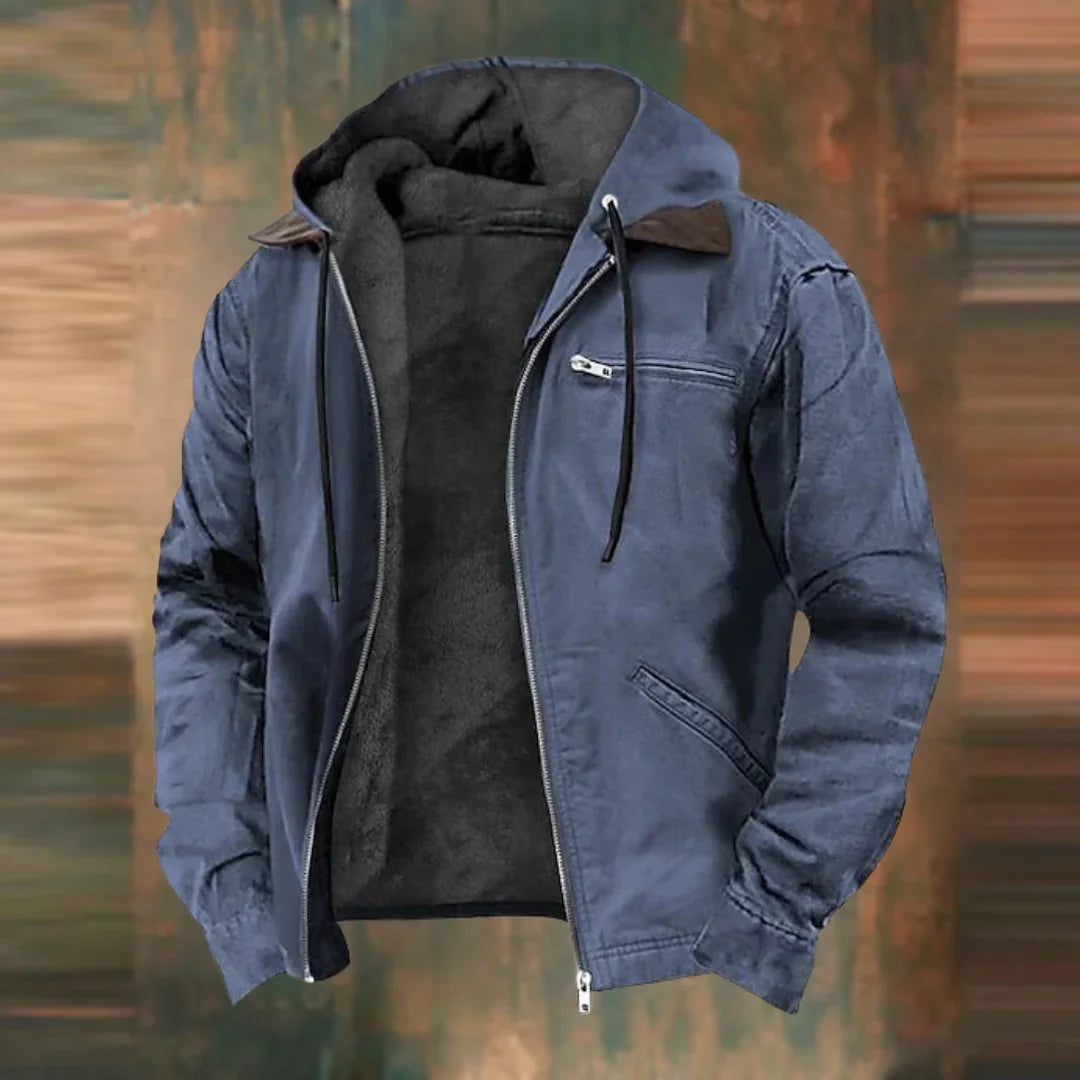 Men's Hooded Fleece-Lined Jacket