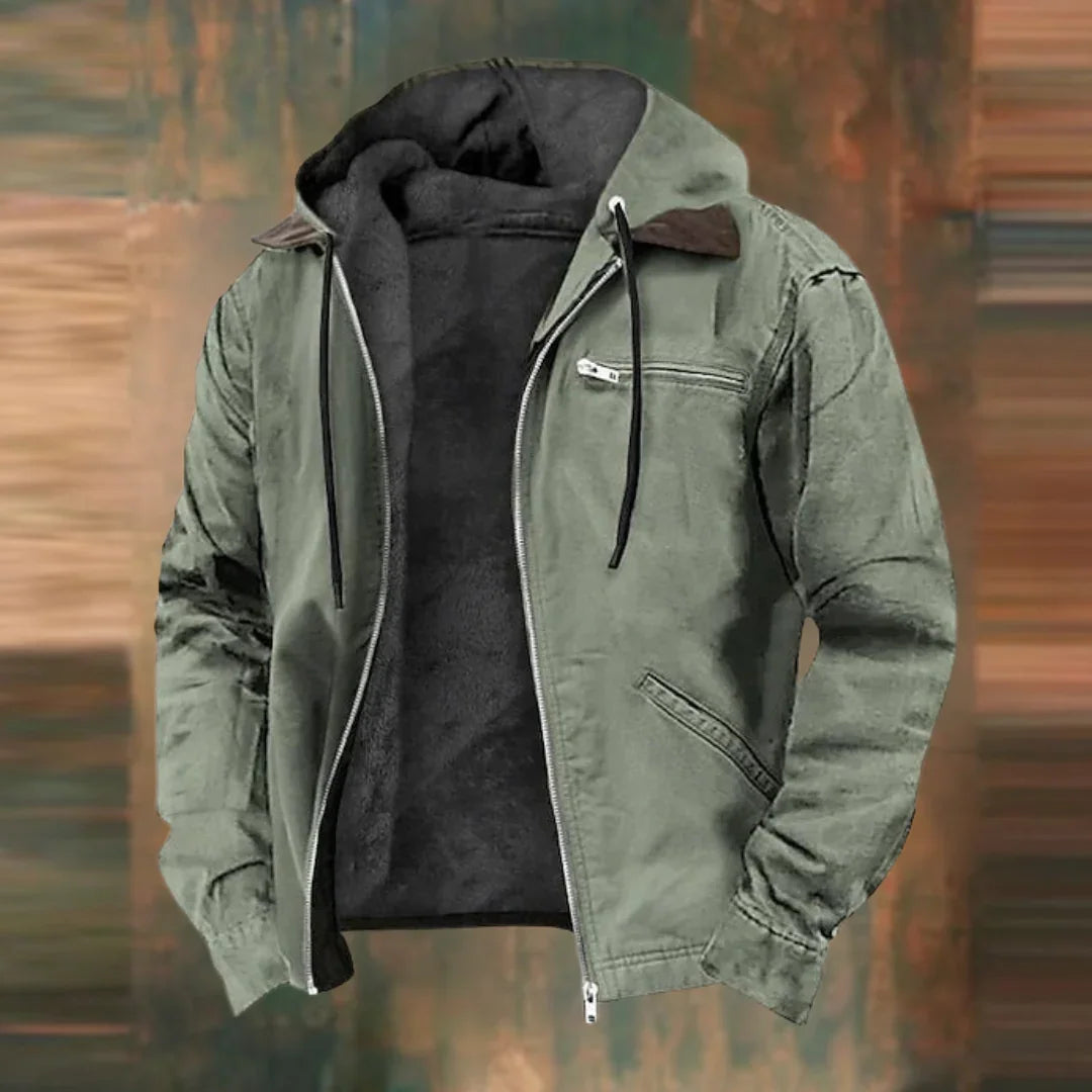 Men's Hooded Fleece-Lined Jacket