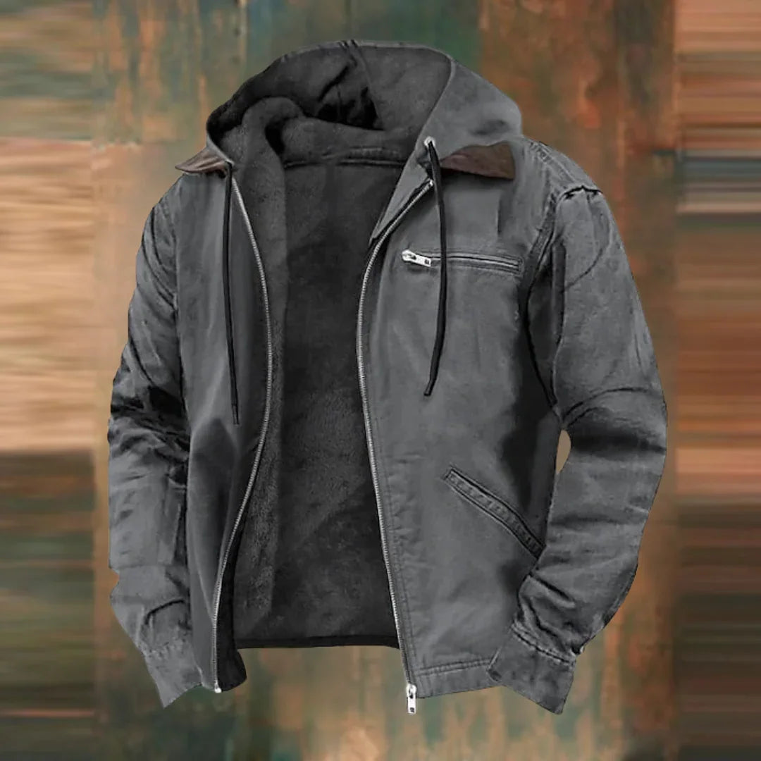 Men's Hooded Fleece-Lined Jacket