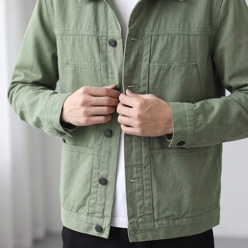 Men's Washed Cotton Twill Chore Jacket