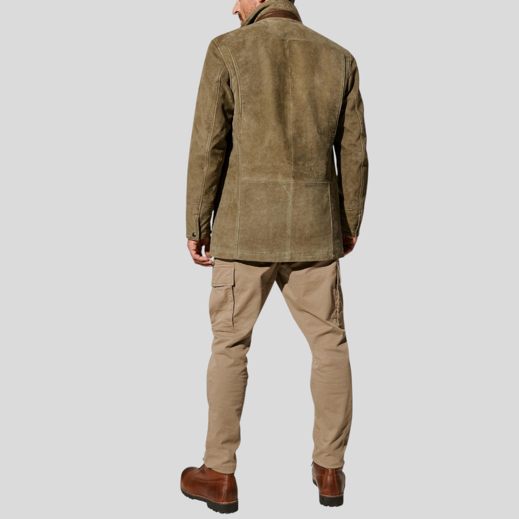 Men's Blazer with Lapels and Button Closure