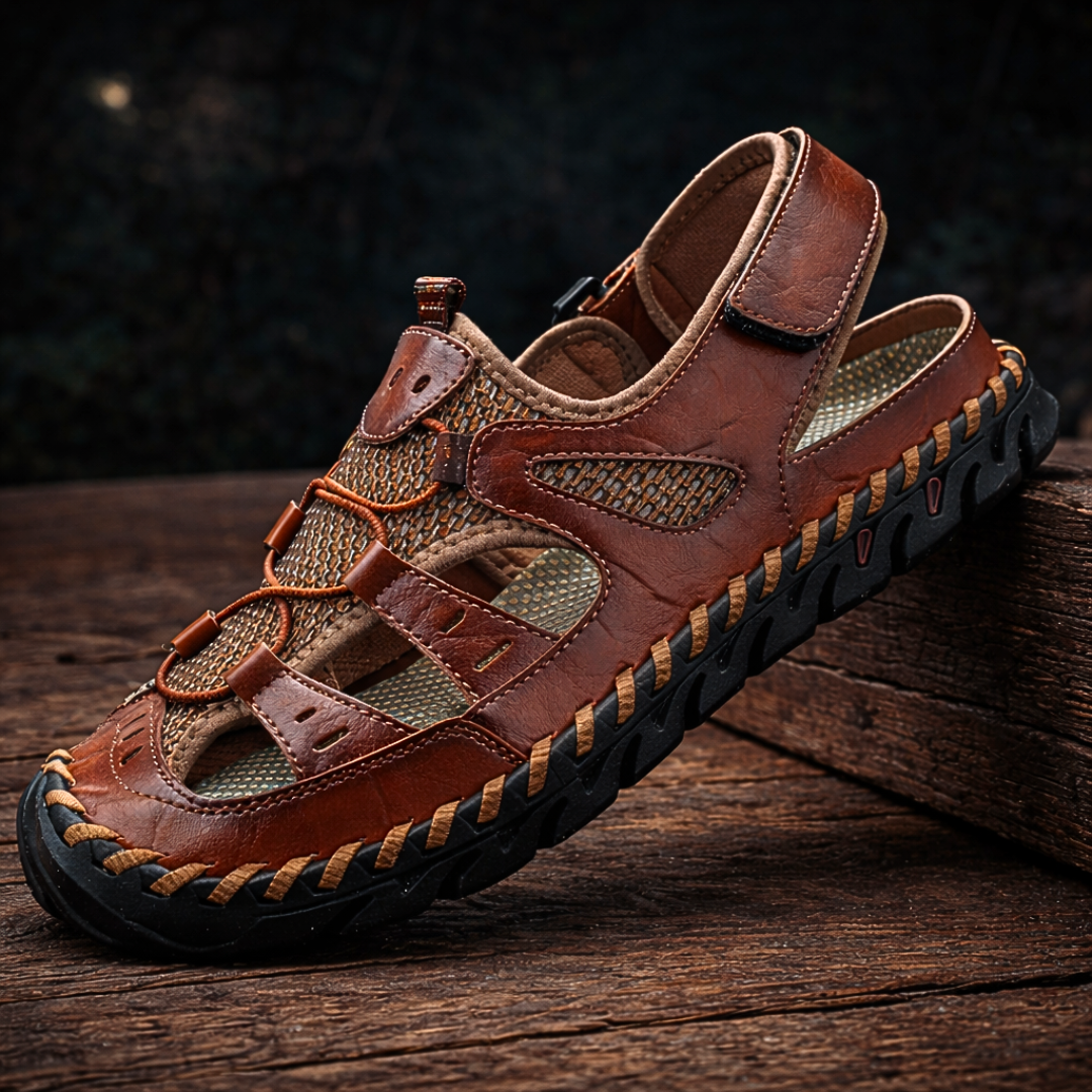 Men's Outdoor Walking Sandals with Closed Toe
