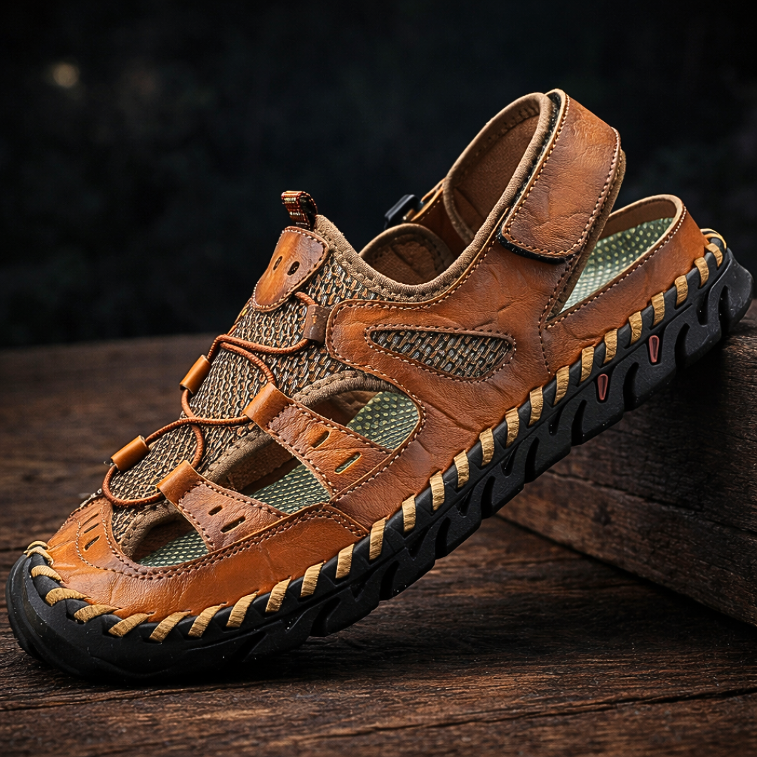 Men's Outdoor Walking Sandals with Closed Toe