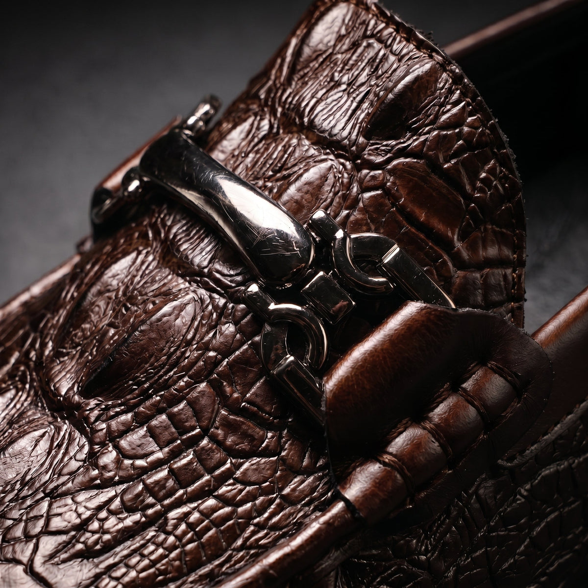 Men's Croc-Embossed Leather Loafers