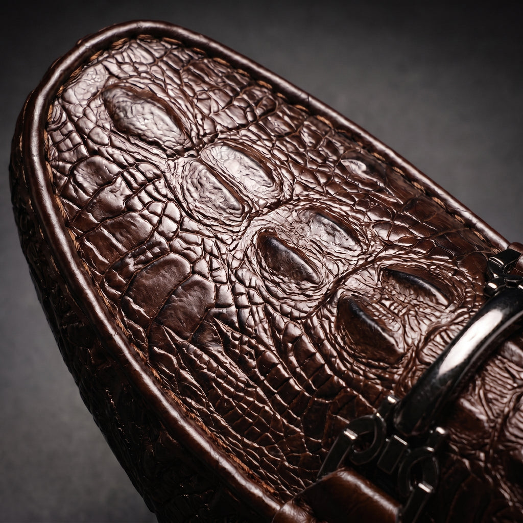 Men's Croc-Embossed Leather Loafers
