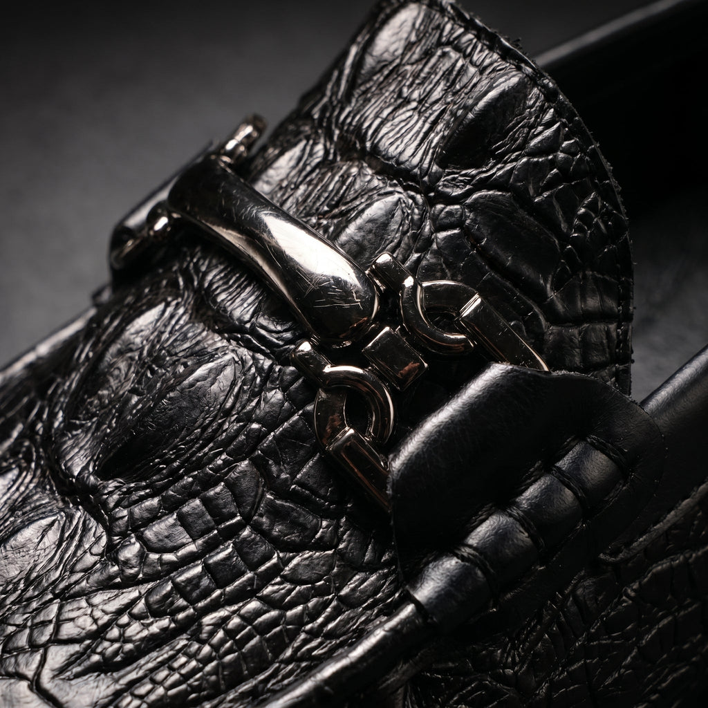 Men's Croc-Embossed Leather Loafers