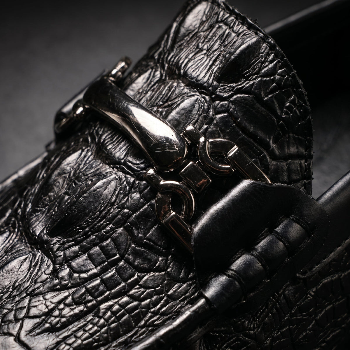 Men's Croc-Embossed Leather Loafers