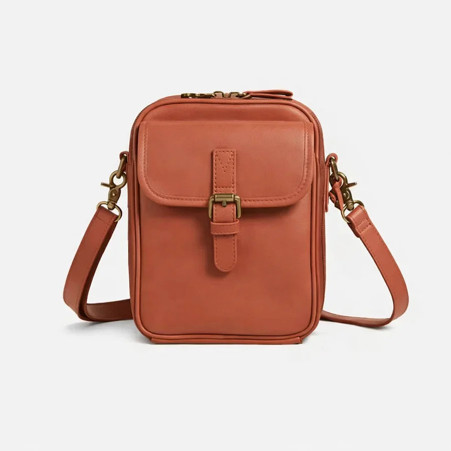 Women's Crossbody Bag with Adjustable Strap and Flap Closure
